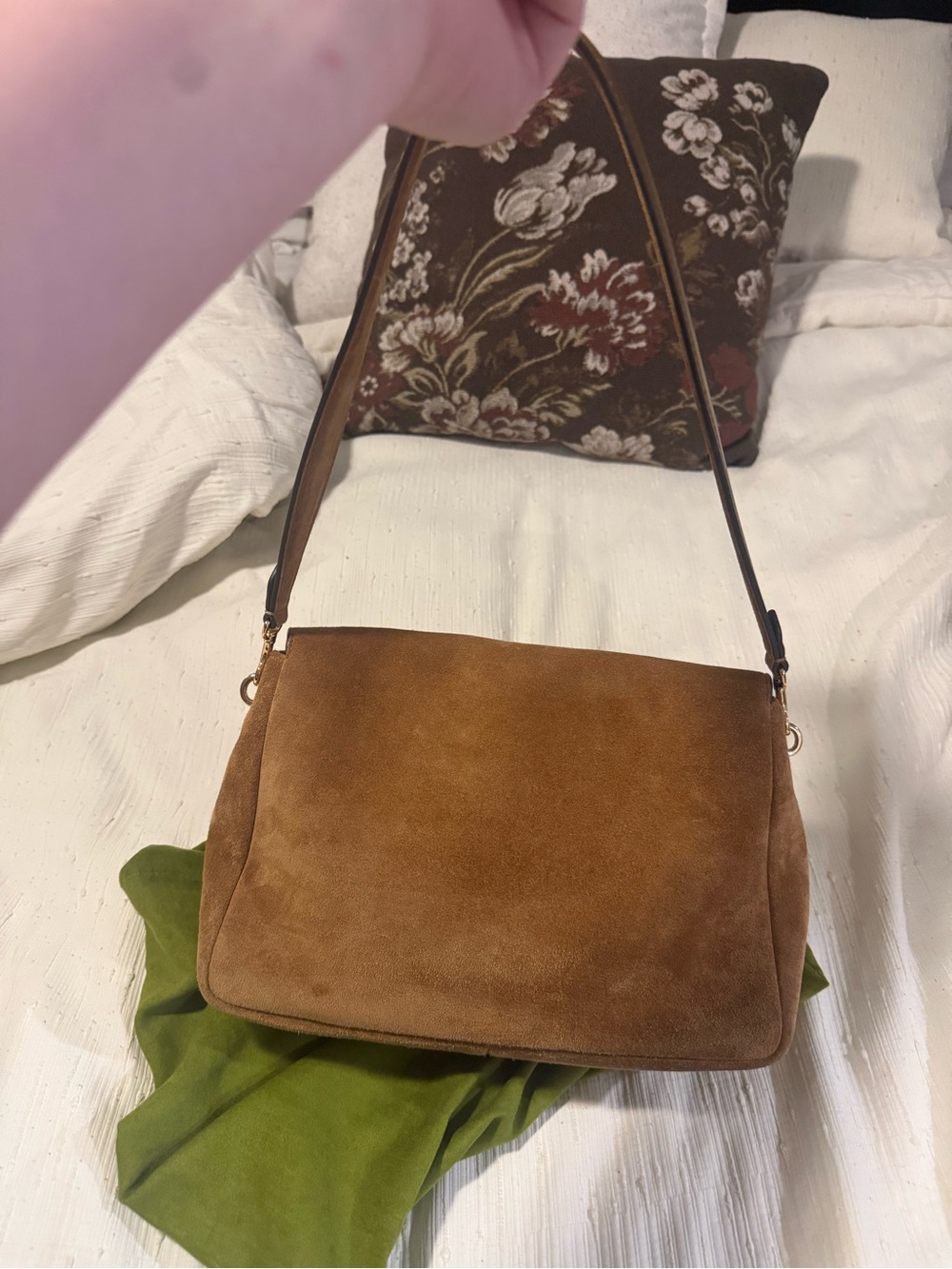 Tory Burch Charlie Suede Shoulder Bag - Picture 3 of 9